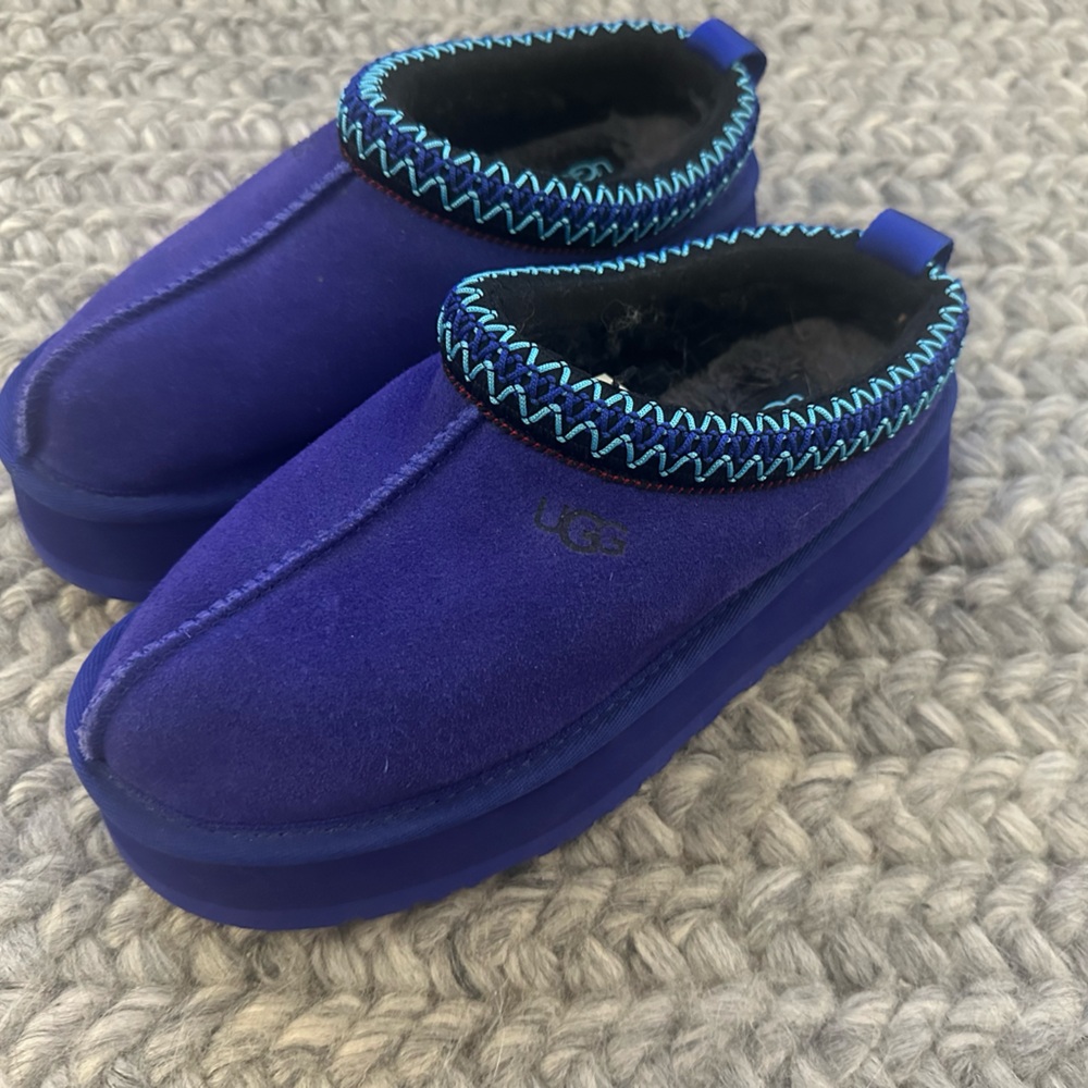 UGG Purple Slippers with Black Trim